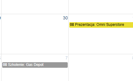 Kalendarz ma możliwośc synchronizacji z kalendarzami np. Microsoft Office lub Google