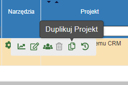 Jeżeli tworzymy podobny projekt podobny do innego to mamy możliwość powielenia istniejącego projektu