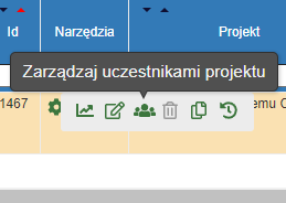 Mamy możliwość dodania do projektu osobę Zarządzająca Projektem